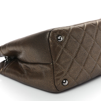 Chanel Metallic Caviar Quilted Large Timeless CC Soft Tote Bronze 8 of 11
