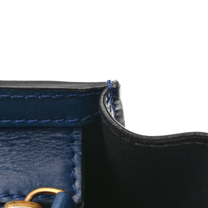 Celine Smooth Calfskin Nano Luggage Ocean Blue Black 10 of 10