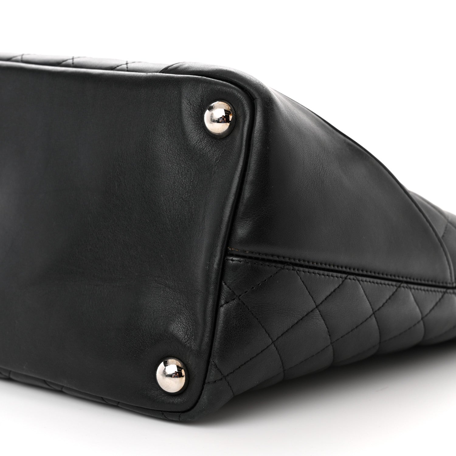Chanel Calfskin Quilted Large Cambon Tote Black White 10 of 14