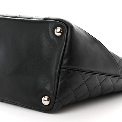 Chanel Calfskin Quilted Large Cambon Tote Black White 10 of 14
