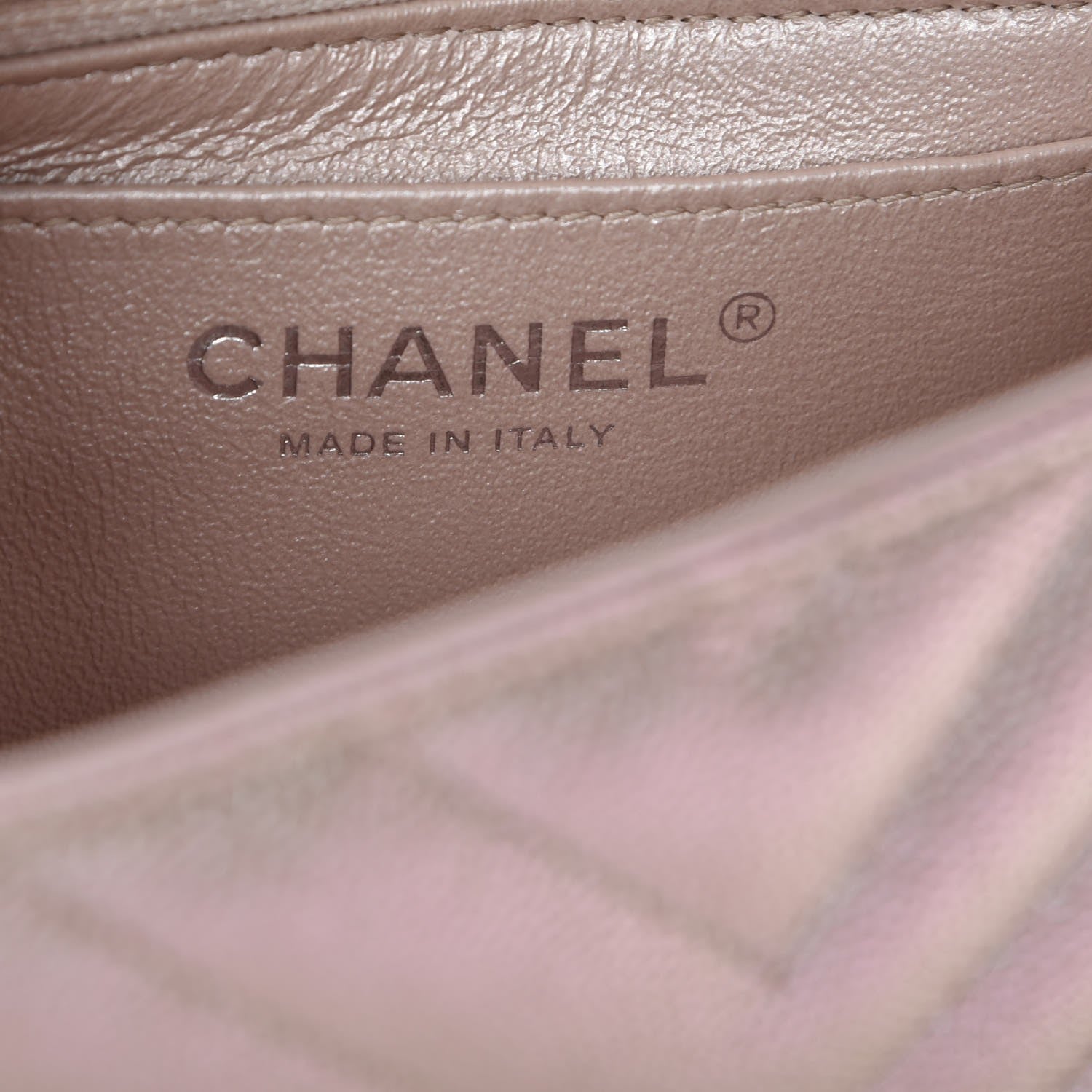 Chanel Iridescent Caviar Chevron Quilted Mini Rectangular Flap Light Gold 6 of 7