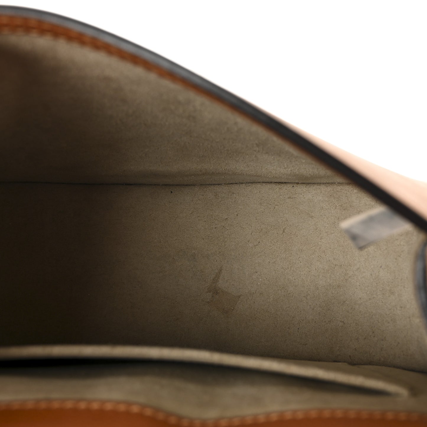 Calfskin Suede Medium Nile Bracelet Bag Caramel