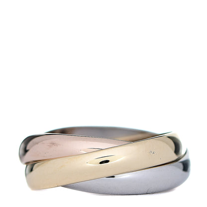 Cartier 18K Pink Yellow White Gold Classic Les Must De Trinity Ring 52 6 2 of 4