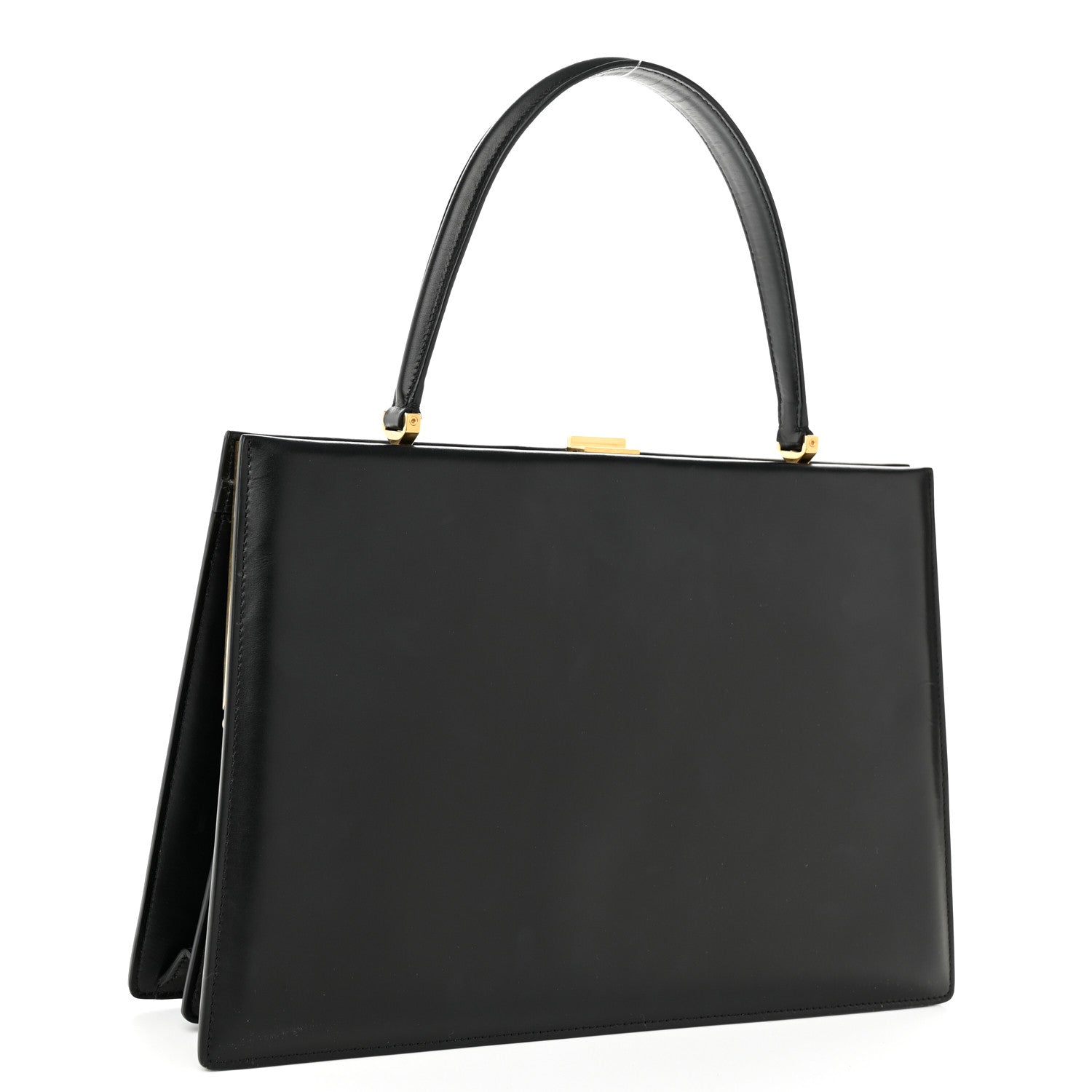 Celine Box Calfskin Medium Clasp Bag Black 3 of 10