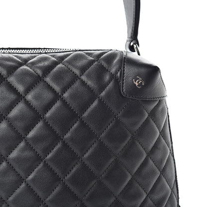 Chanel Lambskin Quilted Messenger Bag Black 8 of 10