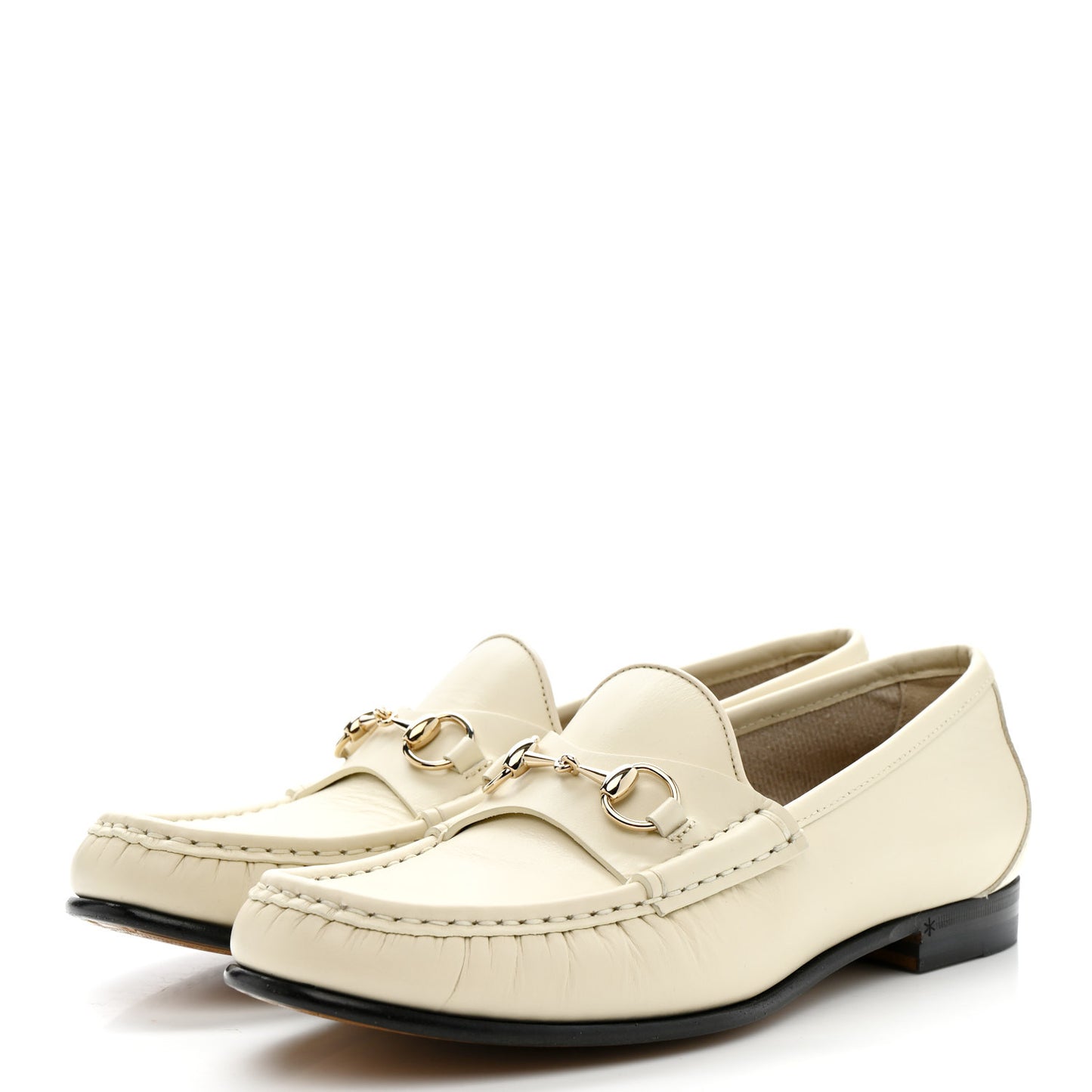 Betis Glamour Calfskin Womens 1953 Horsebit Loafers 37.5 Mystic White