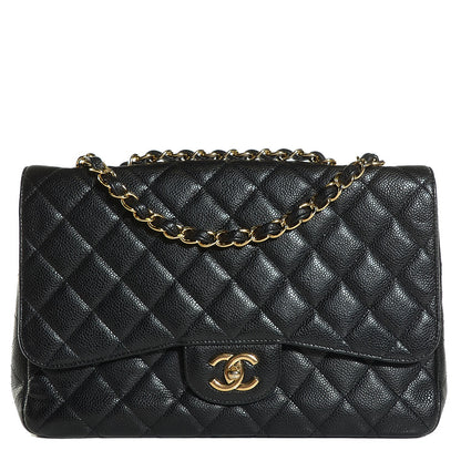 Chanel Caviar Quilted Jumbo Single Flap Black 1 of 7