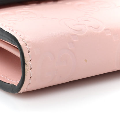 Gucci Guccissima Signature Crystal Cat Continental Flap Wallet Light Candy Pink 16 of 16