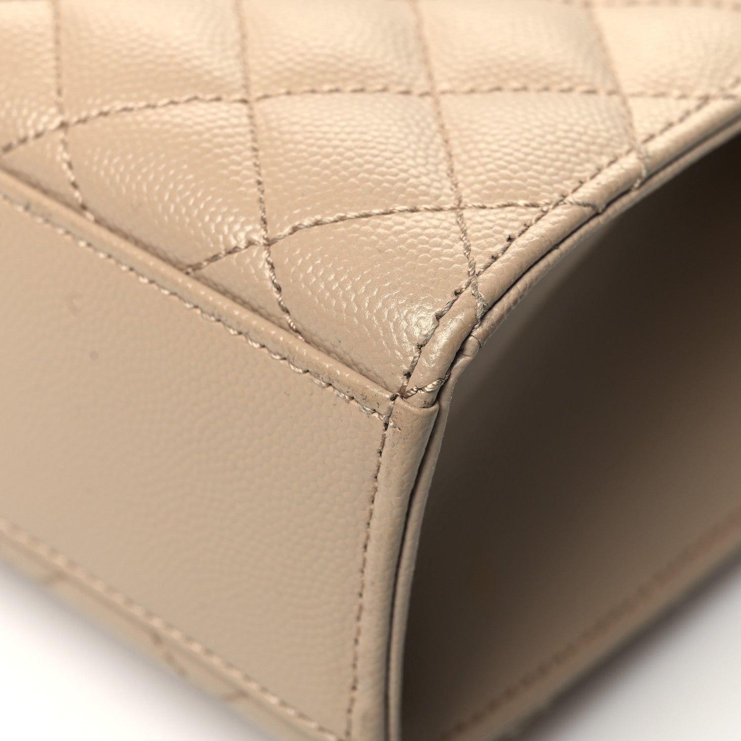 Saint Laurent Grain De Poudre Large Tri-Quilt Monogram Satchel Dark Beige 11 of 11