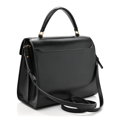 Saint Laurent Smooth Calfskin Medium Classic Monogram Cassandra Top Handle Black 3 of 12