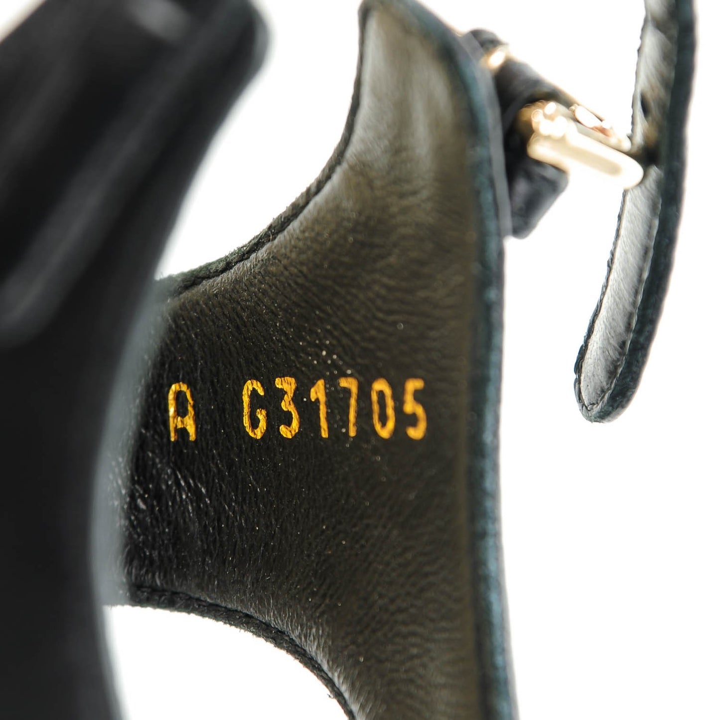 Lambskin Quilted Reissue Chain Pearl CC Sandals 37 Black