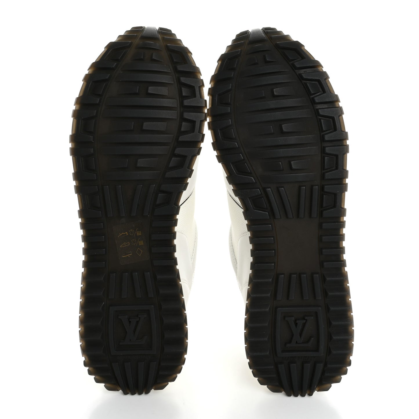 Calfskin Monogram Run Away Sneakers 38.5 White