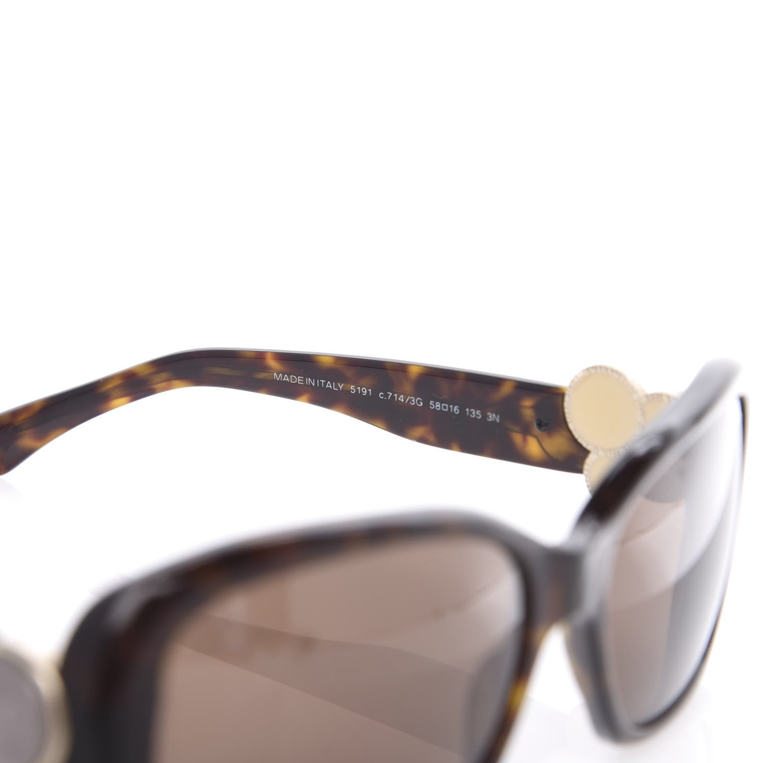 Chanel Tortoise Shell Bouton Sunglasses 5191 5 of 8