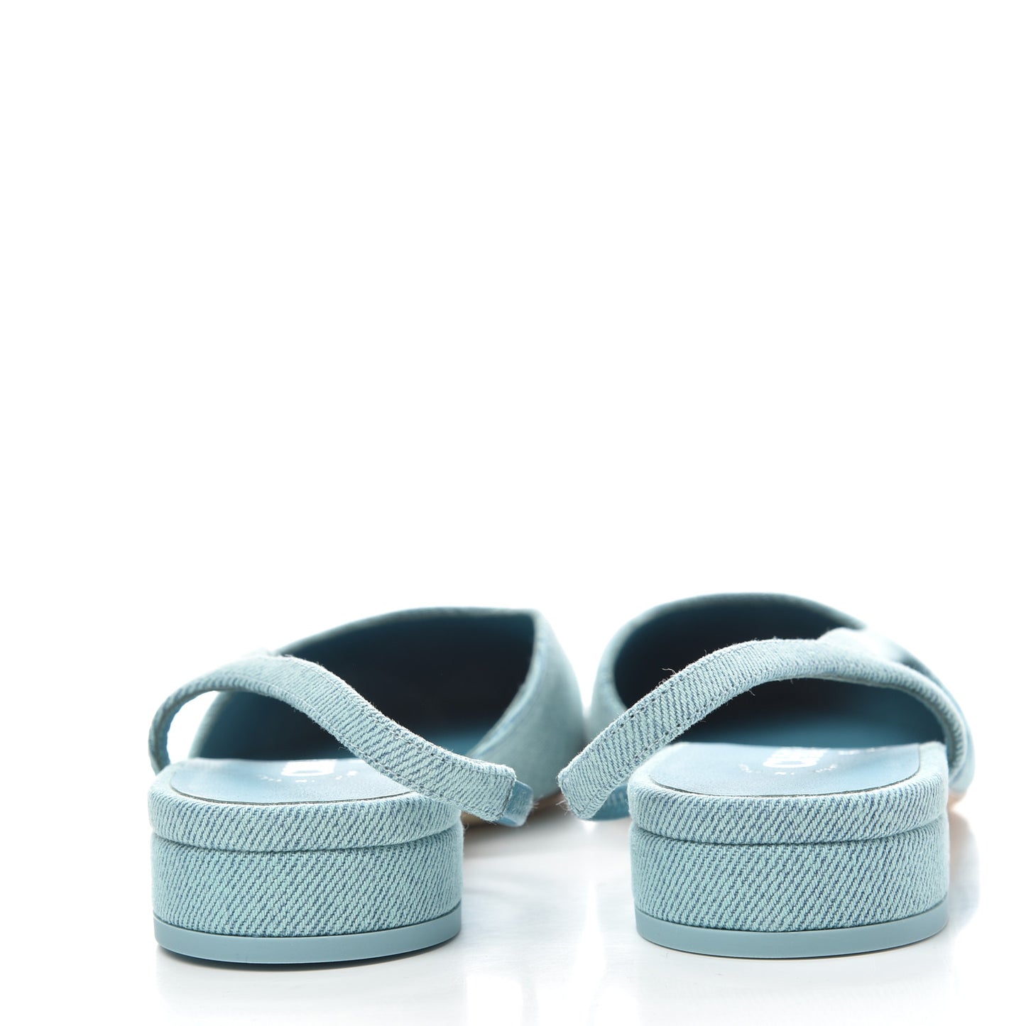 Denim Cap Toe CC Slingback Flats 36.5 Blue