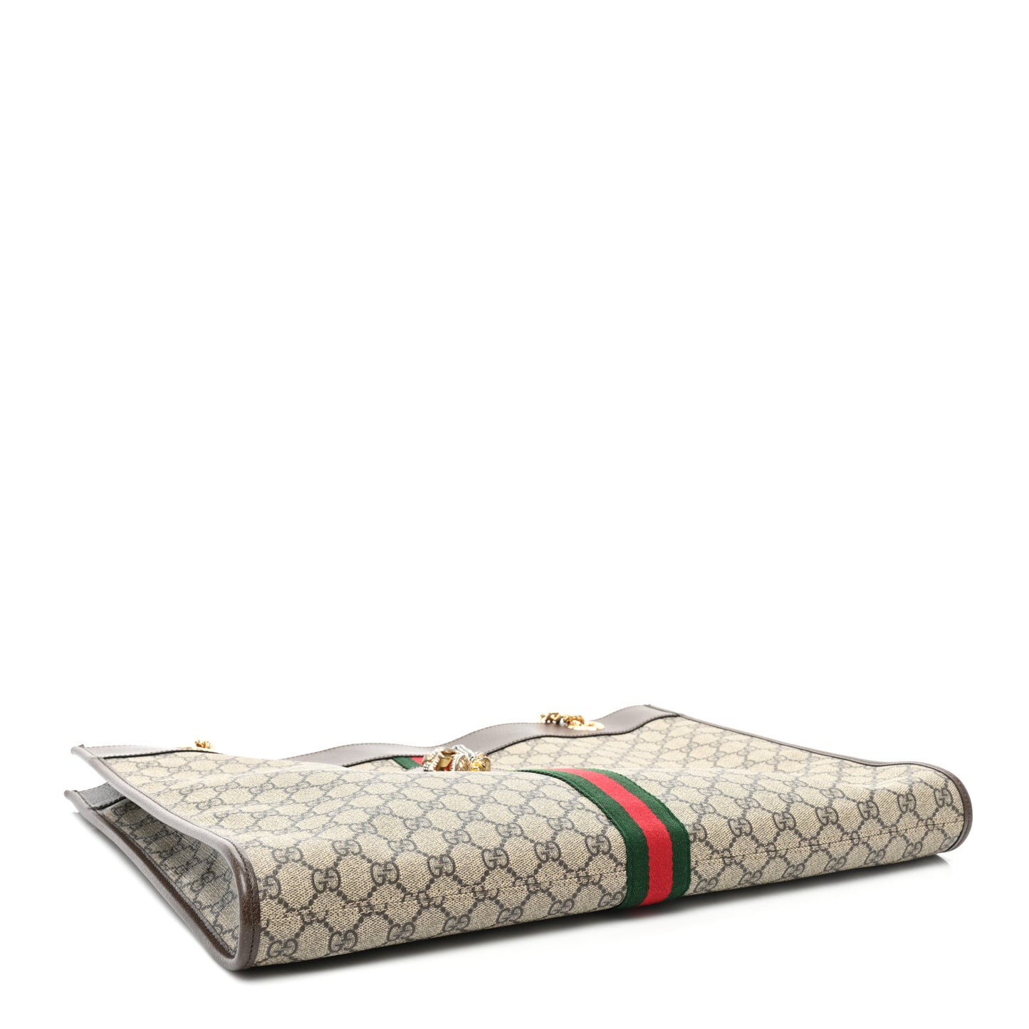 GG Supreme Monogram Large Rajah Chain Tote Beige New Acero