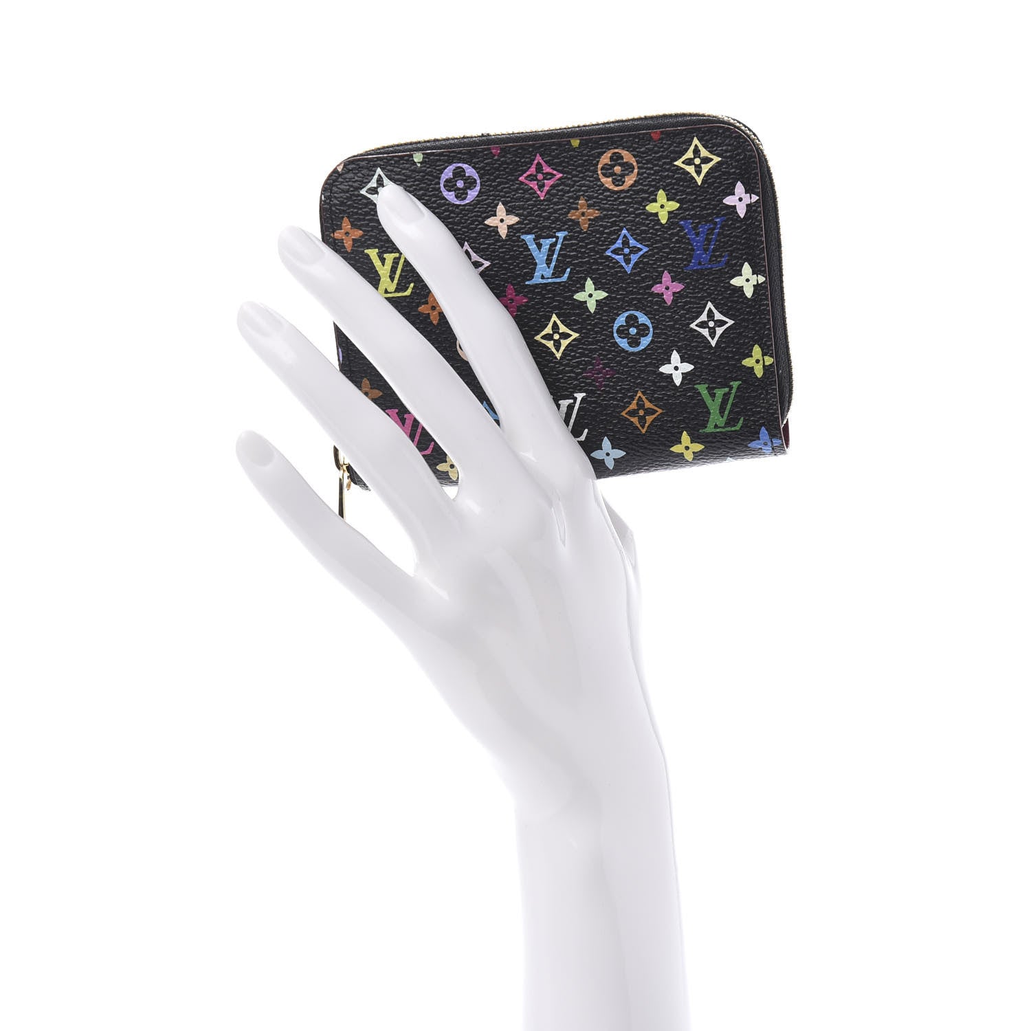 Louis Vuitton Monogram Multicolor Zippy Coin Purse Black Grenade 2 of 9