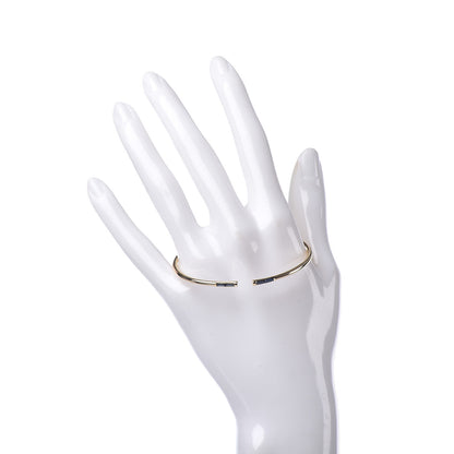 Tiffany 18K Yellow Gold Blue Sapphire Sparklers Wire Cuff Bracelet 2 of 4