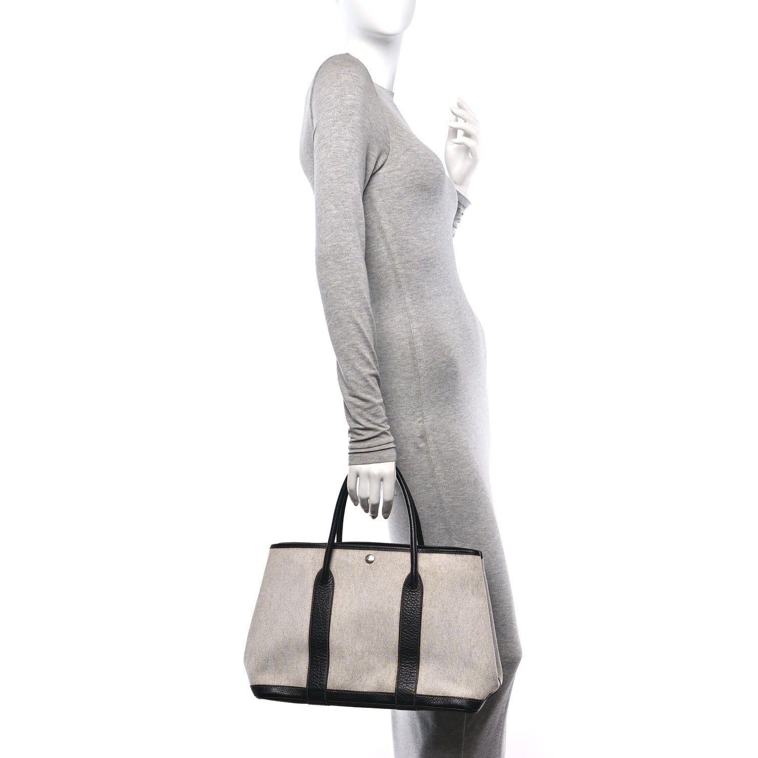 Hermes Toile Buffle Skipper Garden Party 36 MM Tote Black 2 of 9