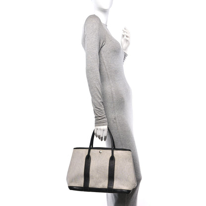 Hermes Toile Buffle Skipper Garden Party 36 MM Tote Black 2 of 9