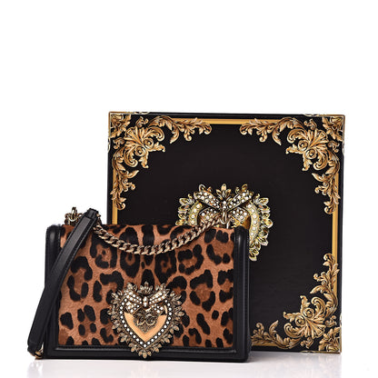 Dolce & Gabbana Pony Hair Leopard Print Medium Devotion Bag 10 of 10