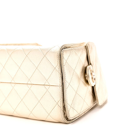 Chanel Metallic Caviar Quilted Small Chanel 25 Handbag Gold 10 of 11