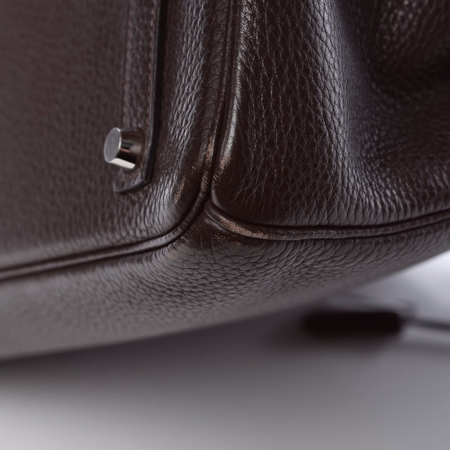 Hermes Taurillon Clemence Birkin 35 Chocolate 30 of 37