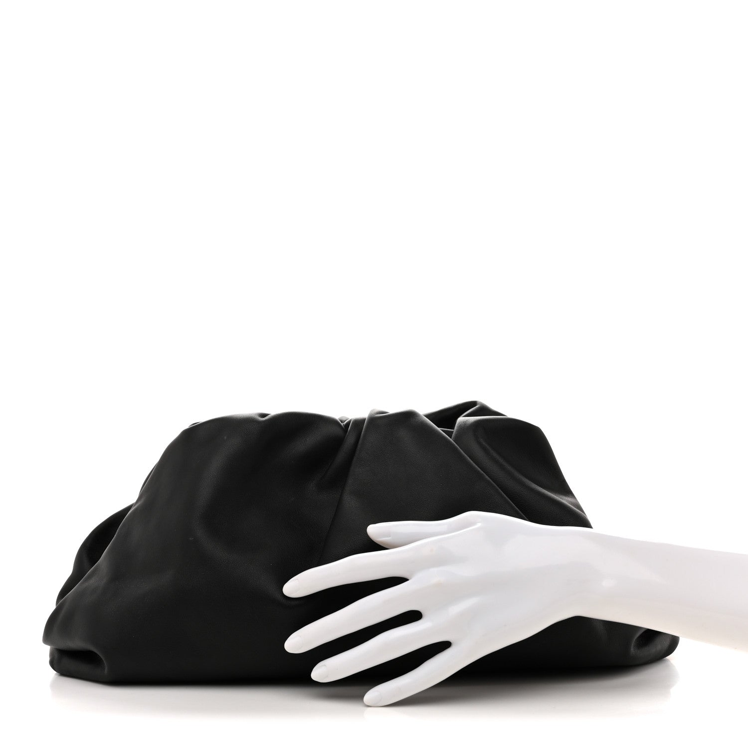 Bottega Veneta Smooth Butter Calf The Pouch Oversized Clutch Black 2 of 10