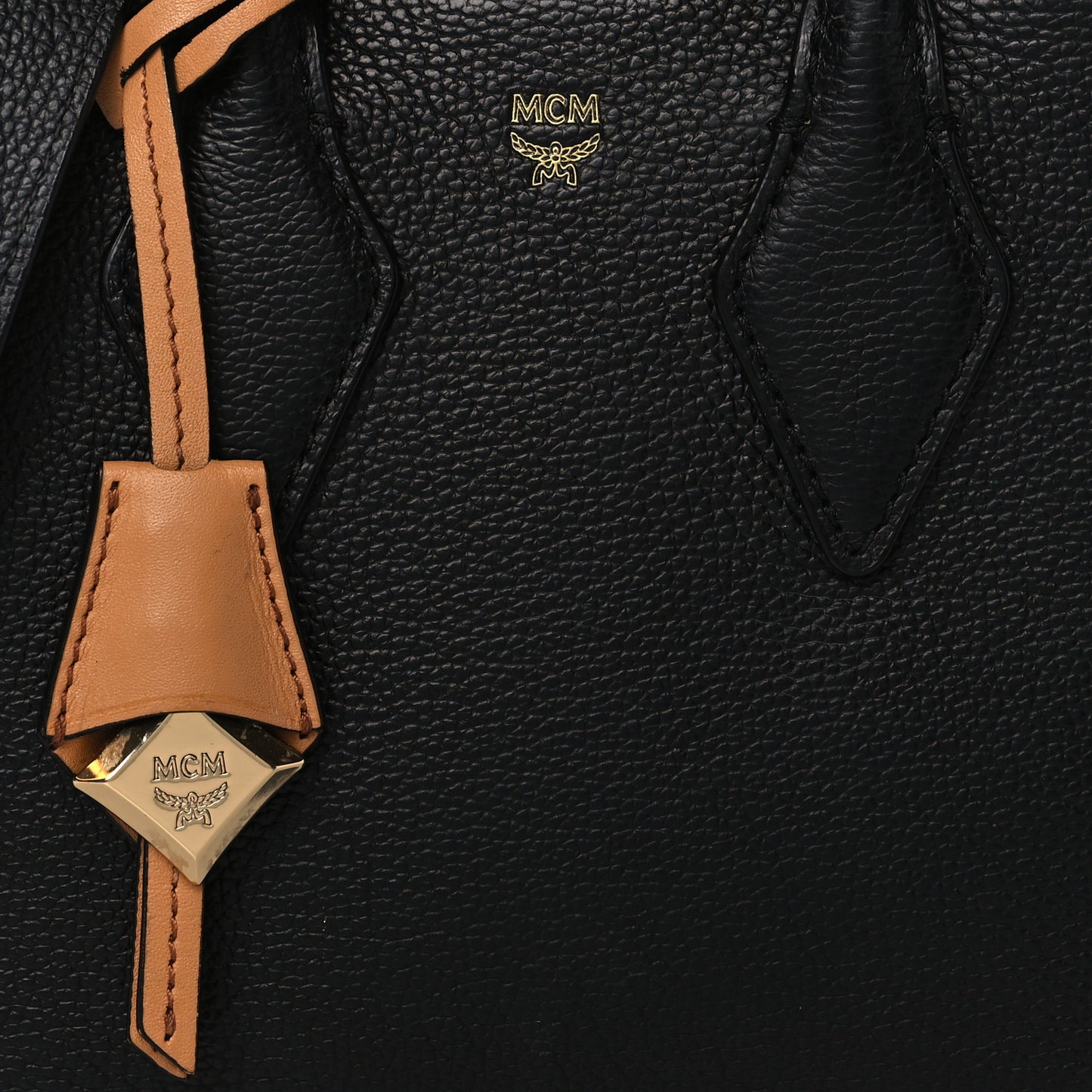 Grained Calfskin Mini Milla Tote Black