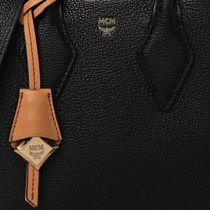 MCM Grained Calfskin Mini Milla Tote Black 7 of 10