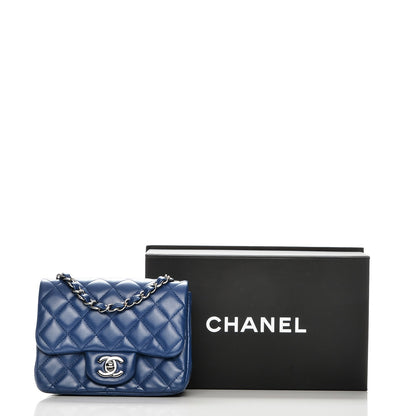 Chanel Lambskin Quilted Mini Square Flap Blue 8 of 8