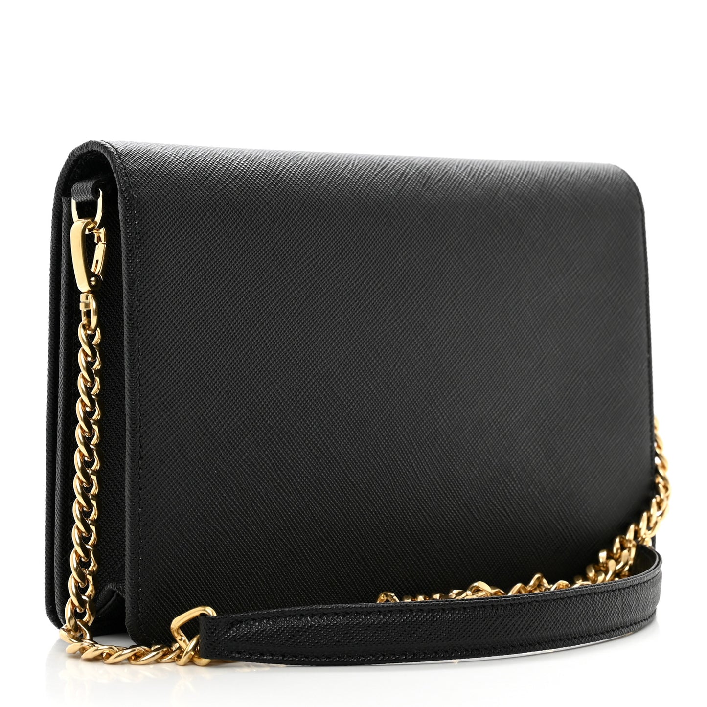 Saffiano Lux Mini Crossbody Bag Black