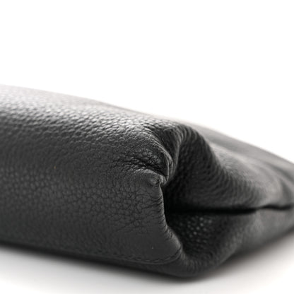 Prada Vitello Daino Zippered Shoulder Bag Black 10 of 13