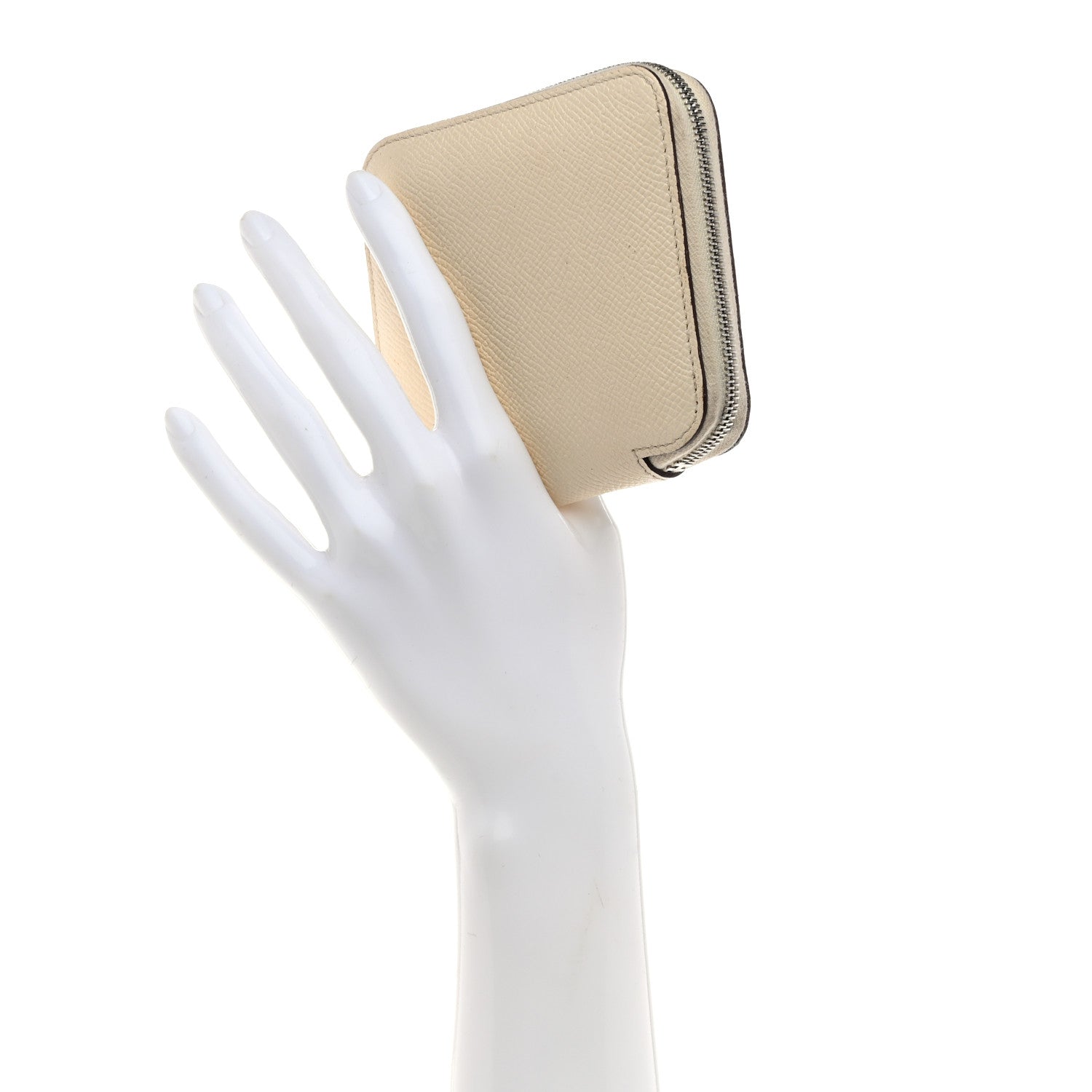 Hermes Epsom Silk'In Compact Wallet Nata 2 of 7