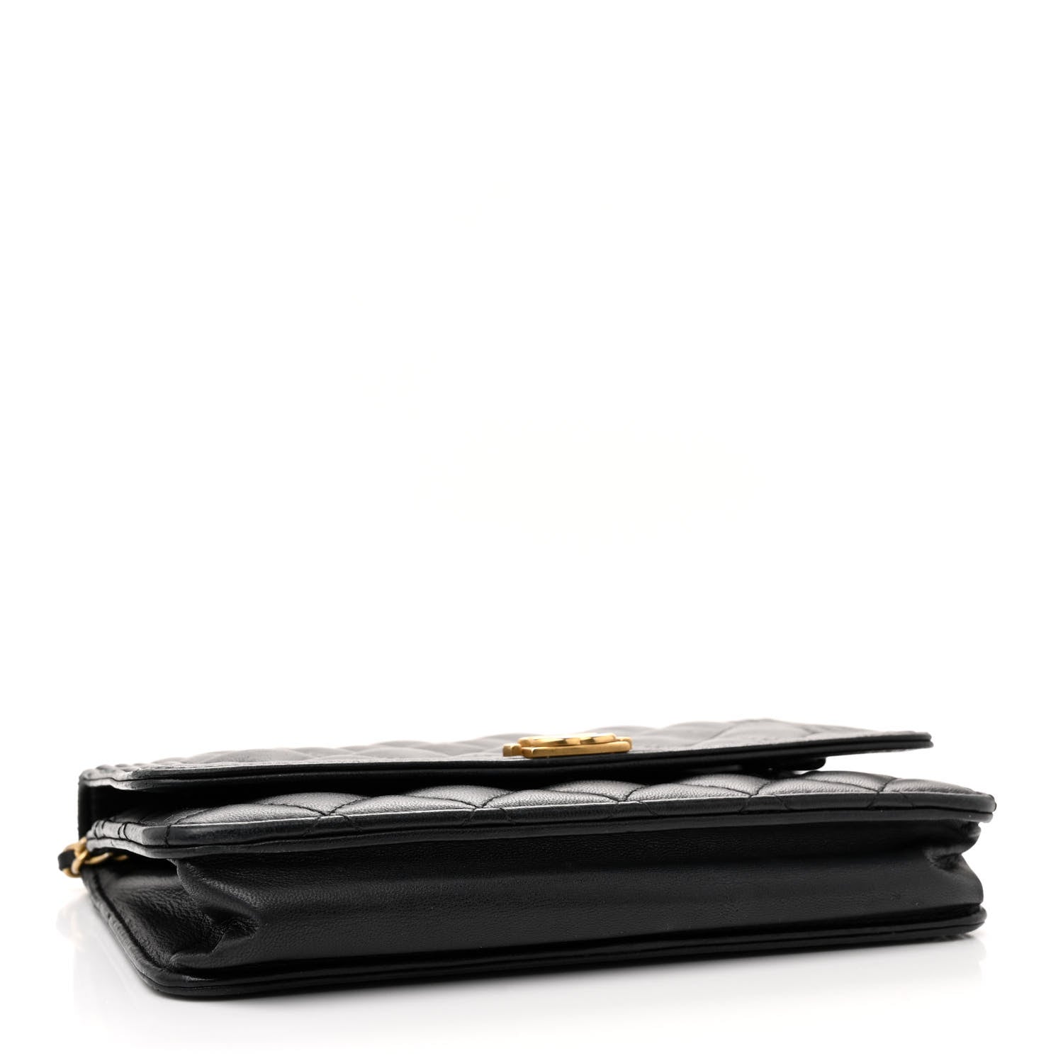 Chanel Lambskin Quilted Boy Wallet On Chain WOC Black 4 of 11