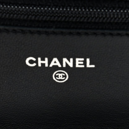 Chanel Lambskin Camellia Embossed Wallet on Chain WOC 6 of 10