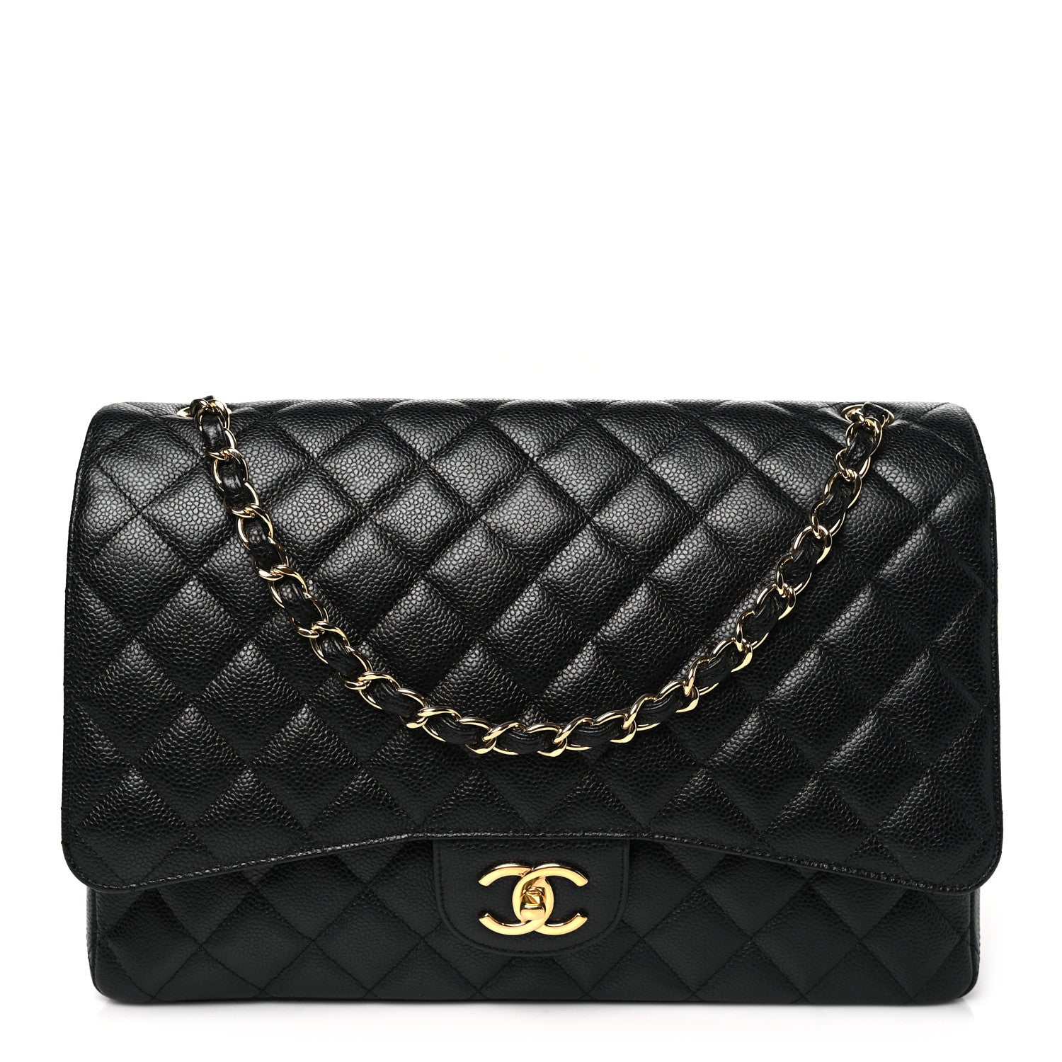 Chanel Caviar Quilted Maxi Double Flap Black 1 of 10