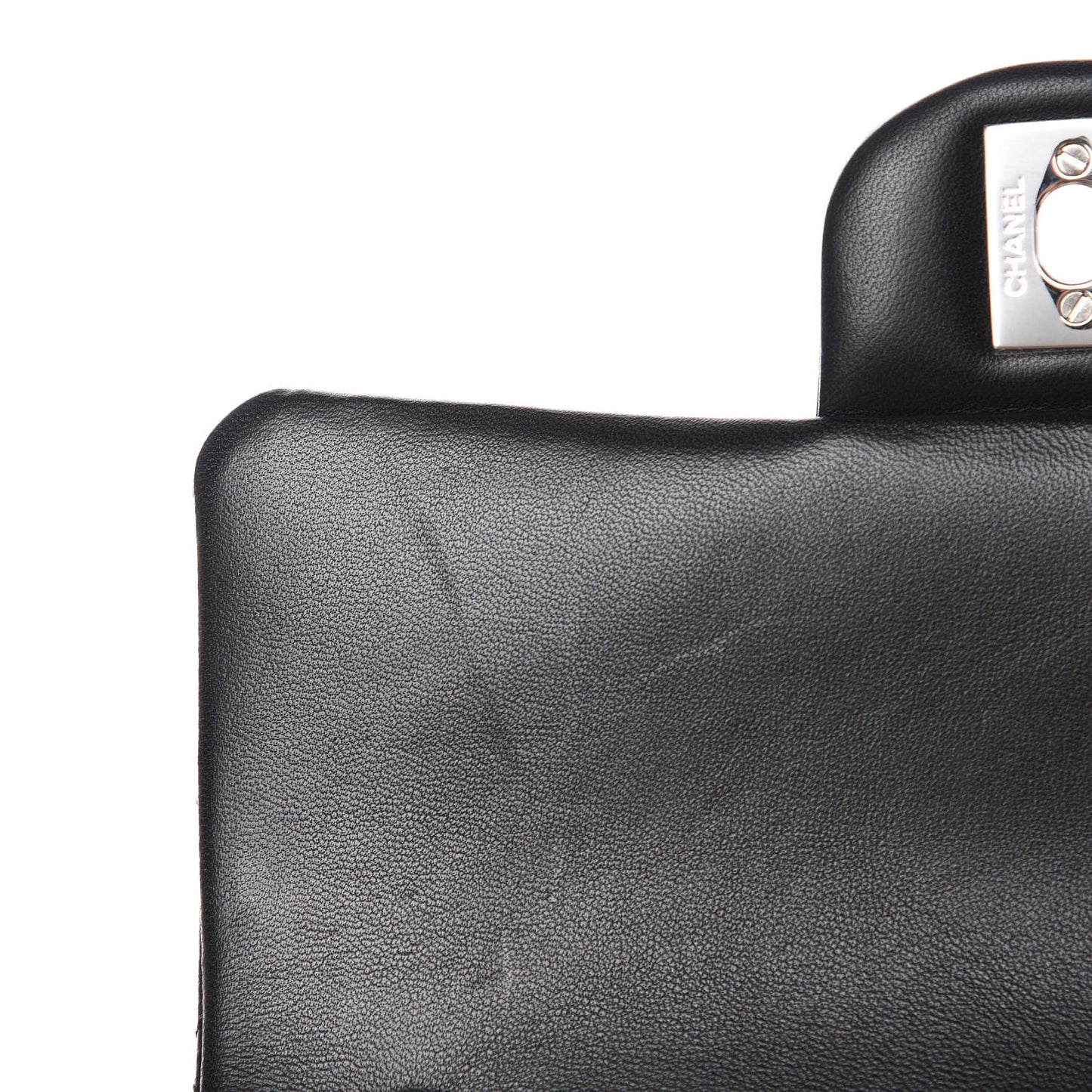 Lambskin Quilted Mini Rectangular Flap Black