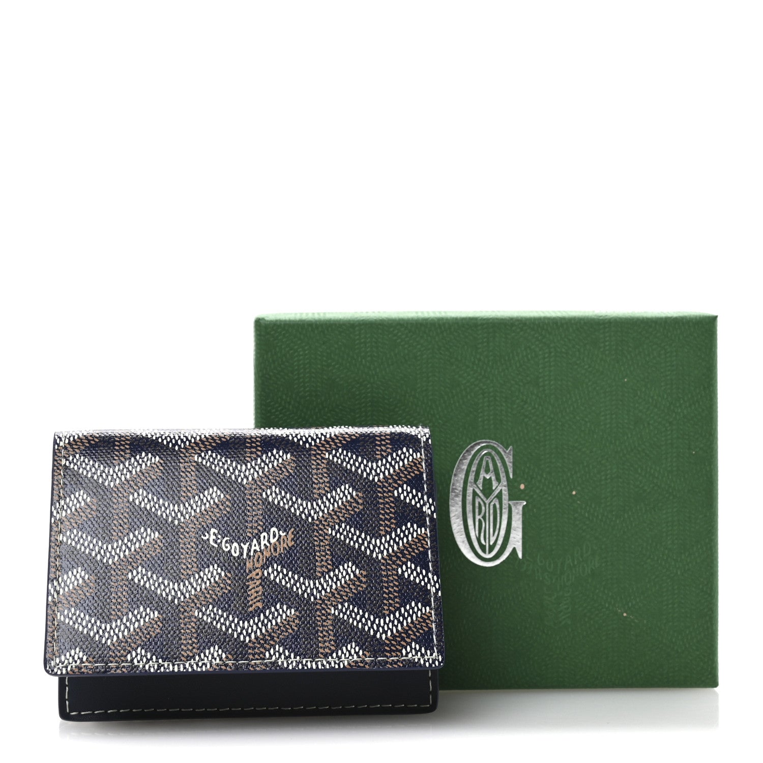 Goyard Goyardine Business Card Holder Navy 8 of 8