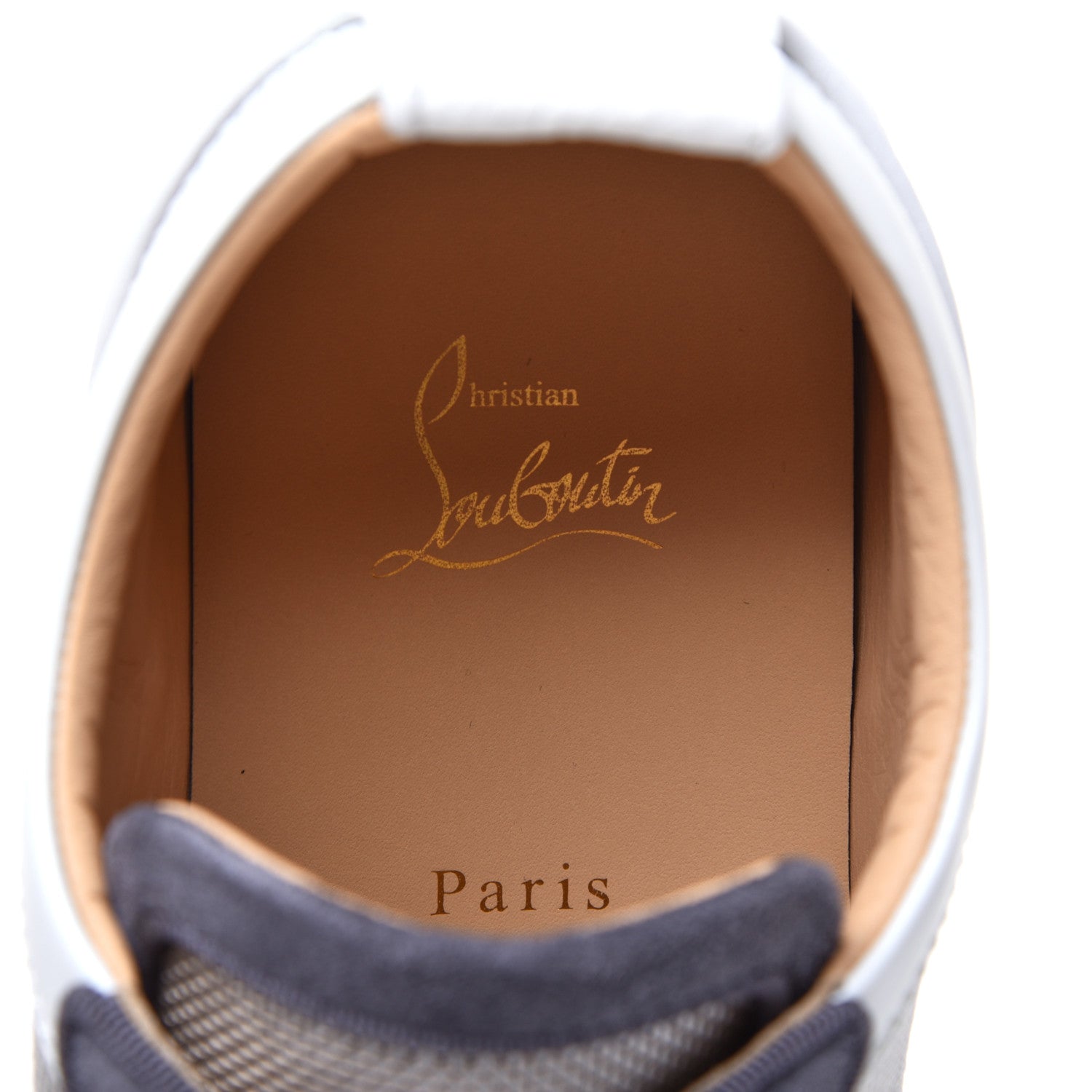 Christian Louboutin Calfskin Mens Rantulow Orlato Flat Sneakers 44 White Grey 6 of 9