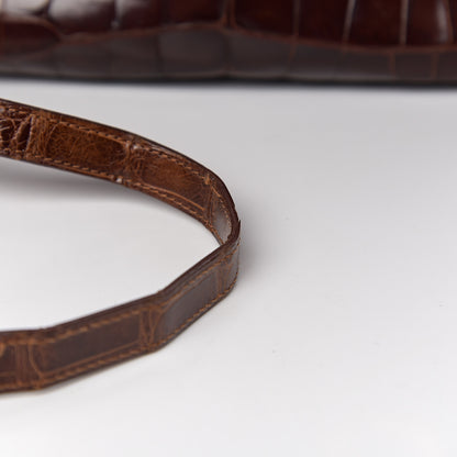 Christian Dior Crocodile Large Lady Dior Brown 9 of 14