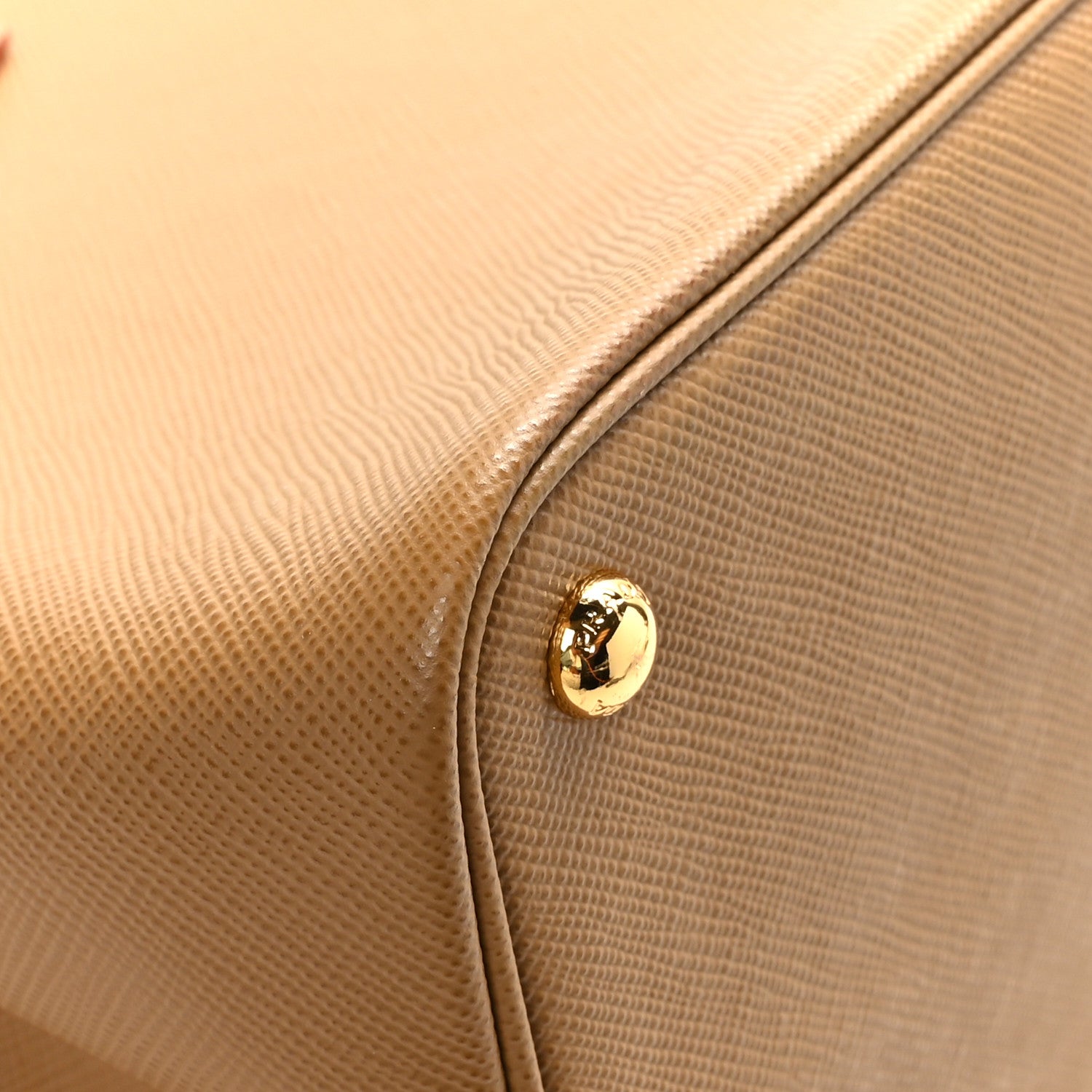 Prada Saffiano Cuir Medium Double Bag Noisette Papaya 9 of 10