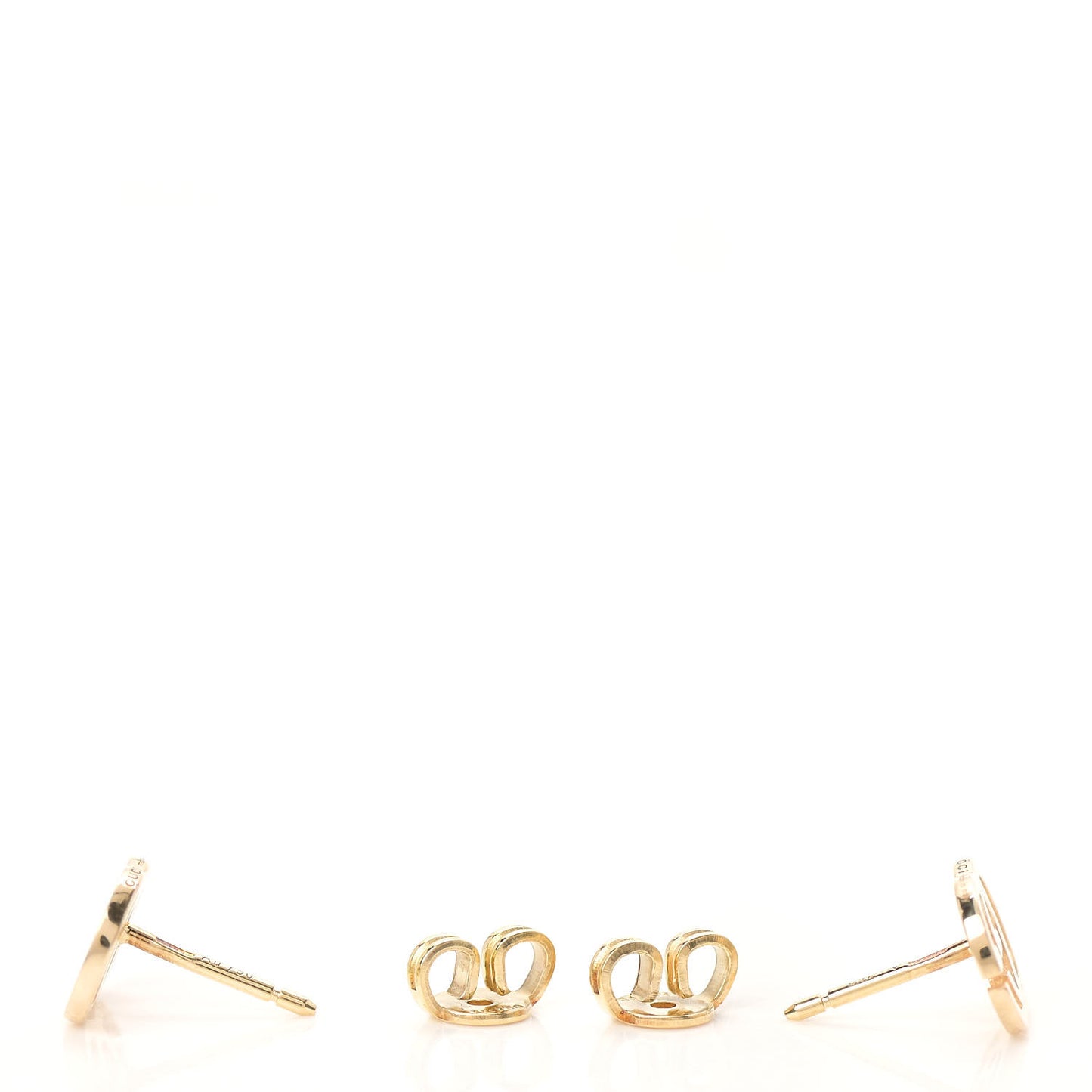 18K Yellow Gold GG Tissue Stud Earrings