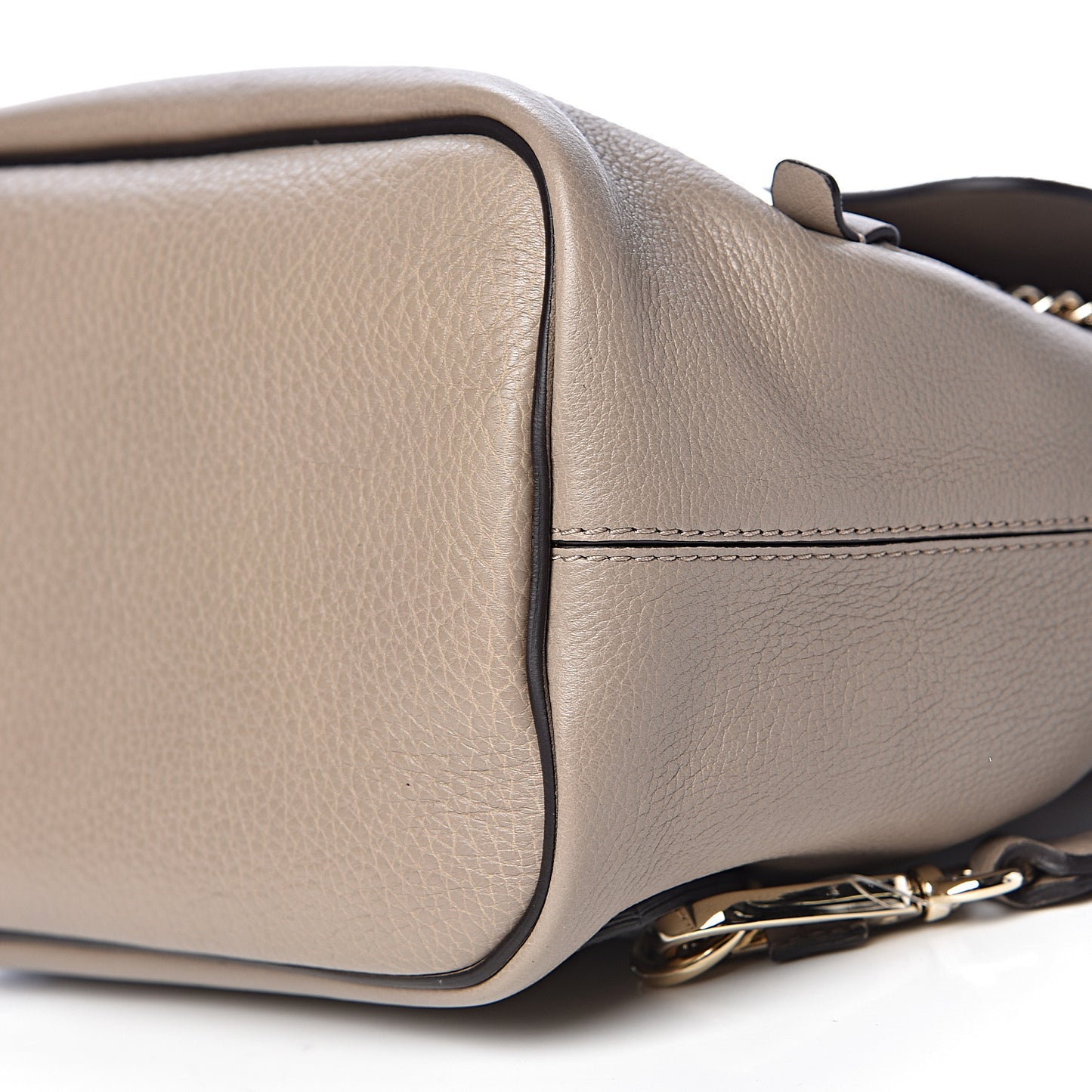 Suede Calfskin Small Faye Backpack Motty Grey