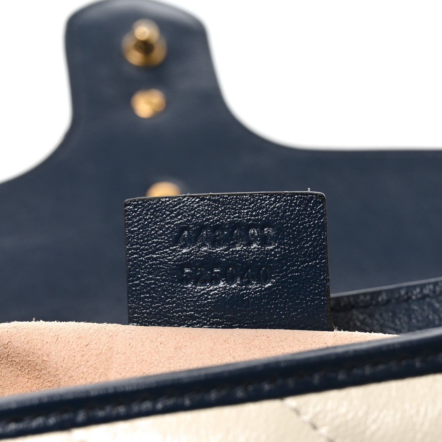 Gucci Vintage Effect Calfskin Matelasse Diagonal Small Torchon GG Marmont Shoulder Bag Mystic White Blue Agata 6 of 9