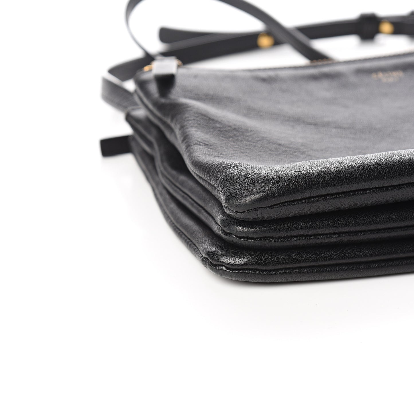 Lambskin Small Trio Crossbody Bag Black