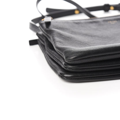 Celine Lambskin Small Trio Crossbody Bag Black 10 of 13