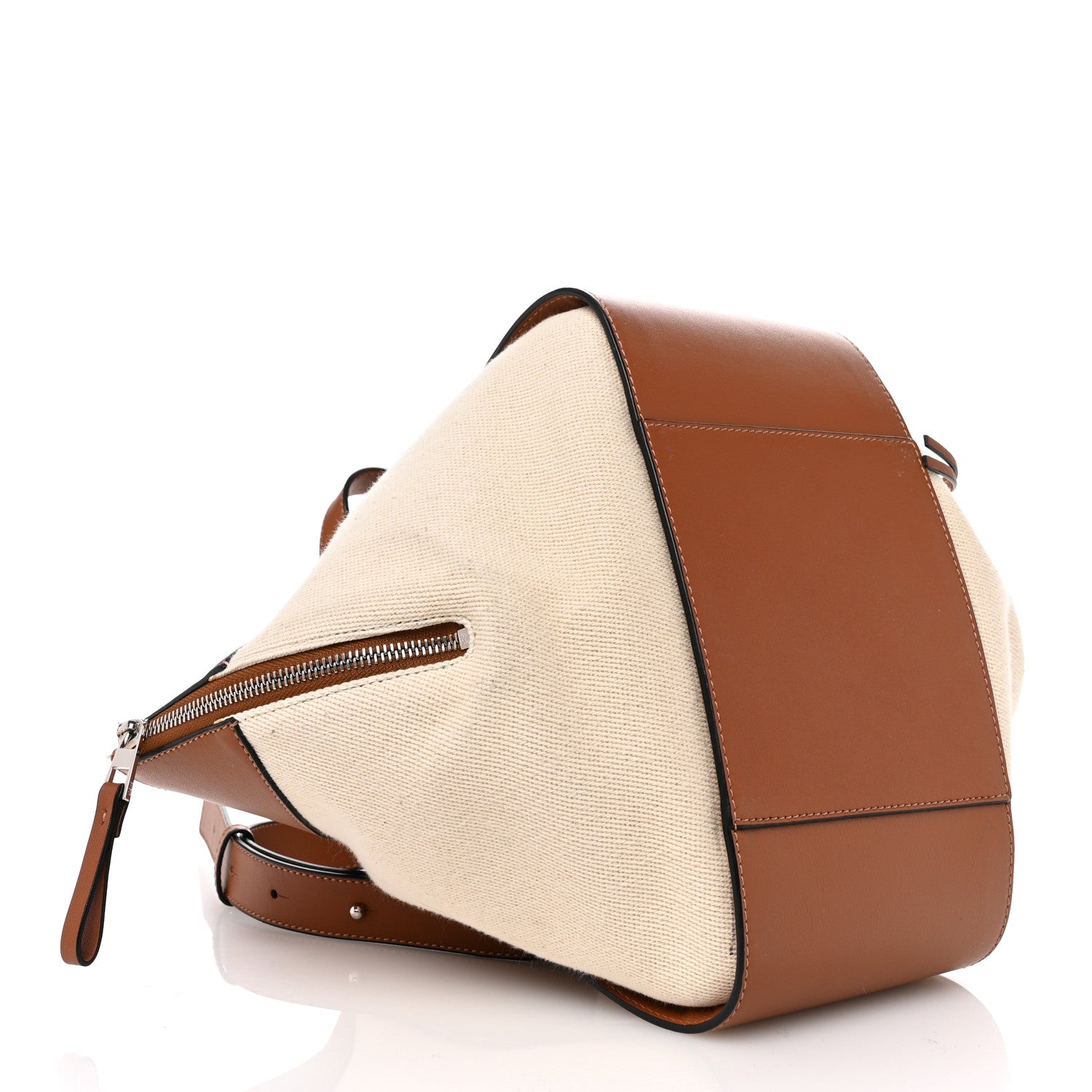 Loewe Calfskin Canvas Small Hammock Shoulder Bag Natural Tan 4 of 10