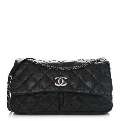 Chanel Calfskin Medium Natural Beauty Flap Black 1 of 12
