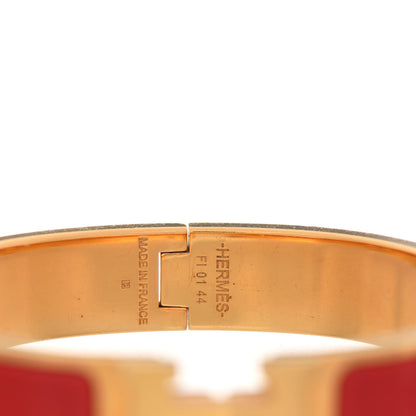 Hermes Enamel Narrow Clic Clac H Bracelet PM Red 3 of 4
