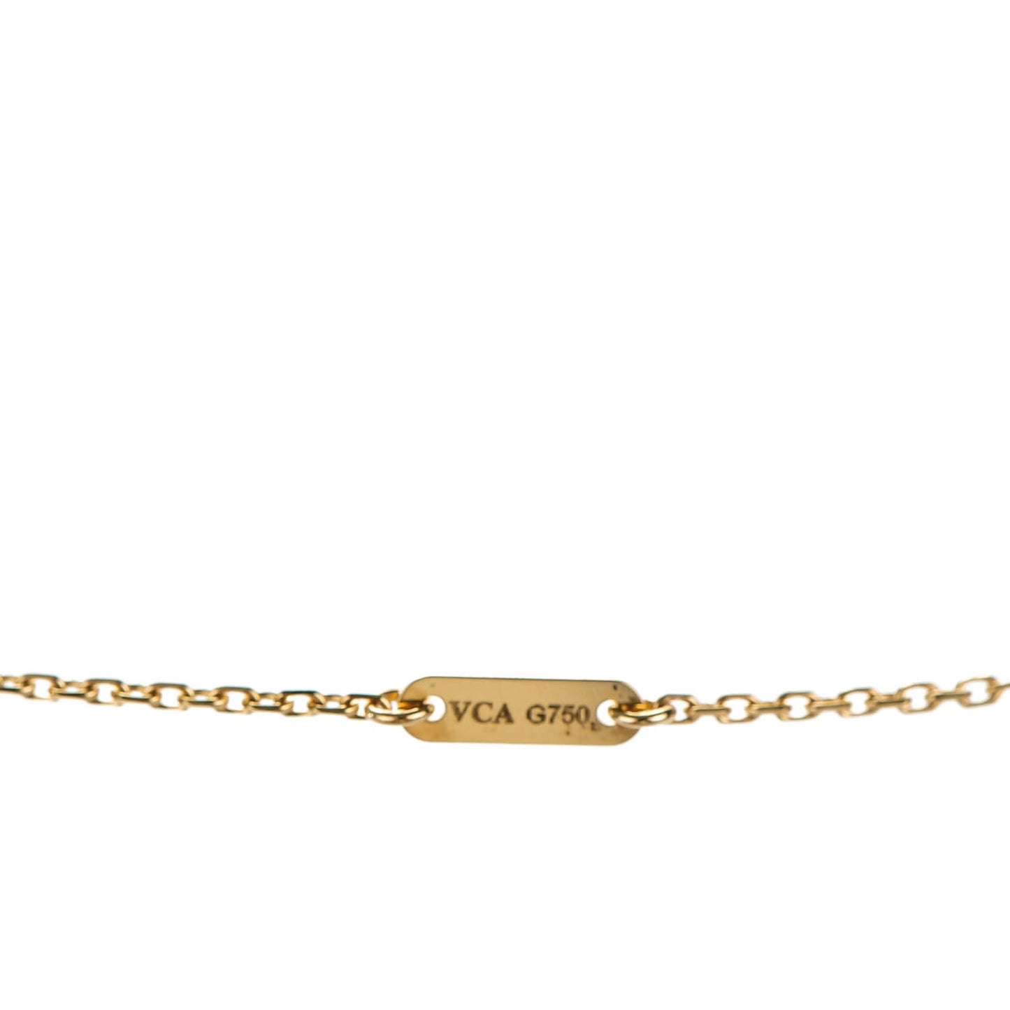 18K Yellow Gold Mother of Pearl Sweet Alhambra Pendant Necklace